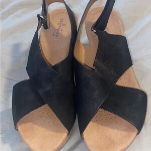 Women’s size 9.5 Clark Wedge Sandals